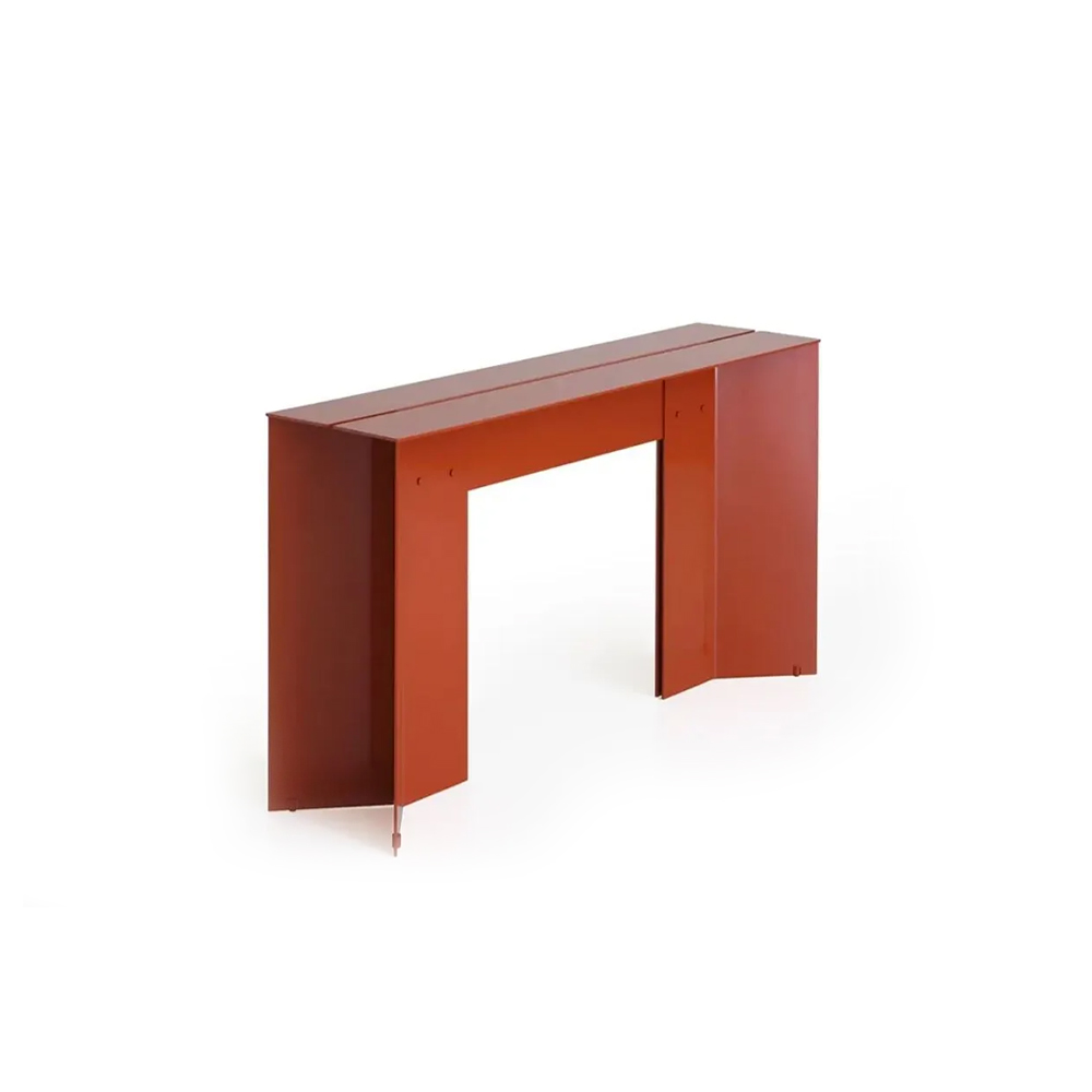 Rectangular aluminium console table